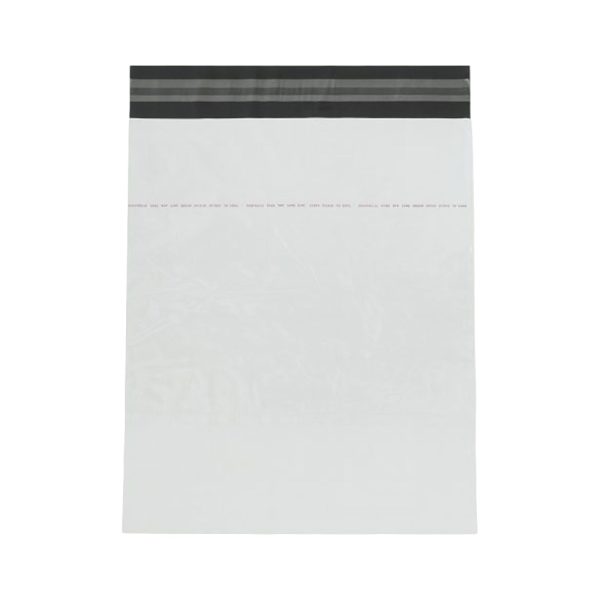 SecureShip® Tamper‑Proof POD Courier Bag with Transparent Jacket – 55 Microns, White‑Black (Secure Mailing Bag, 12×16 in)