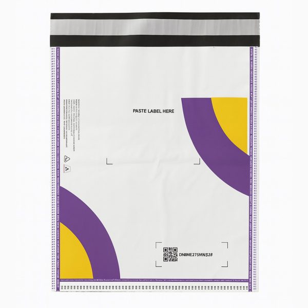 SecureShip® Tamper‑Proof Meesho Courier Bag with Transparent Jacket – 55 Microns, White‑Black (Tamper Evident, 10×12 in)