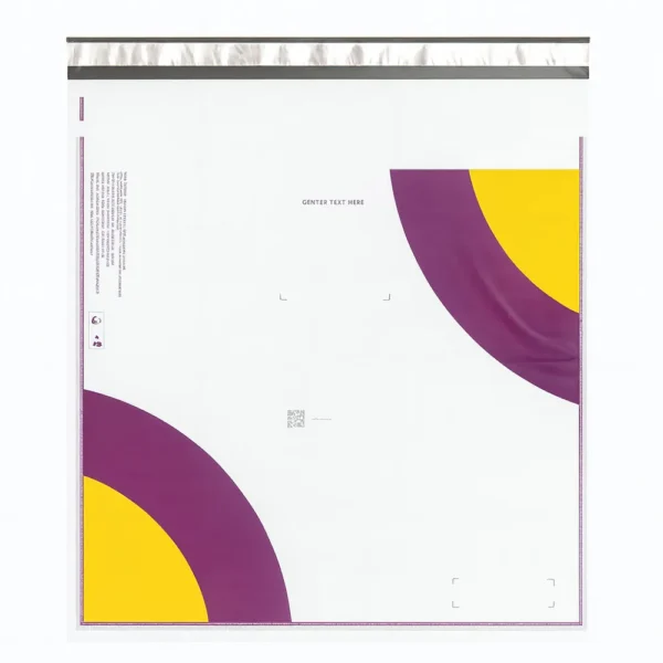 SecureShip® Tamper‑Proof Meesho Courier Bag with Transparent Jacket – 55 Microns, White‑Black (Extra Large Courier Bag, 20X24 in)