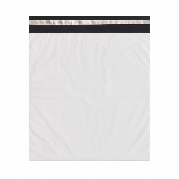 SecureShip® Tamper‑Proof POD Courier Bag with Transparent Jacket – 55 Microns, White‑Black (Extra Large Courier Bag, 20X24 in)