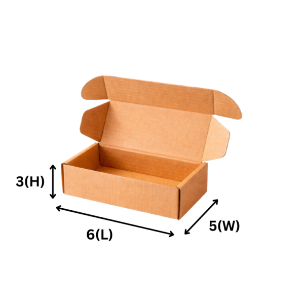 SecureShip® 3 Ply Brown and White Corrugated Flap Box / Mailer Box – 6x5x3 Inches