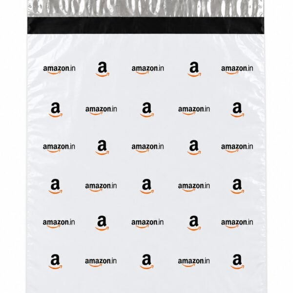 SecureShip® Tamper‑Proof Amazon Courier Bag – 55 Microns, White‑Black (E-commerce Courier Packaging, 10X12 inches)