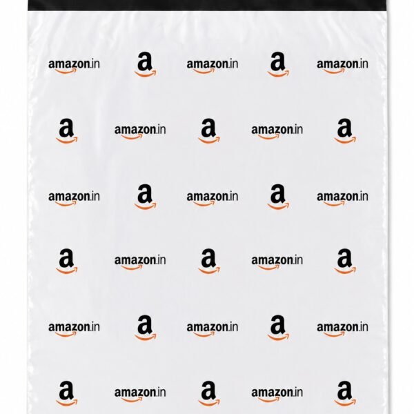 SecureShip® Tamper‑Proof Amazon Courier Bag – 55 Microns, White‑Black (E-commerce Shipping Cover, 10X14 inches)