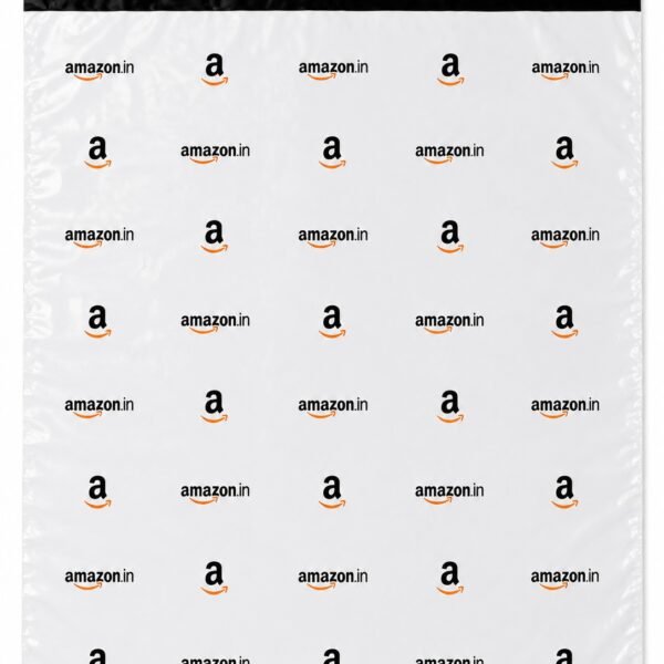SecureShip® Tamper‑Proof Amazon Courier Bag – 55 Microns, White‑Black (E-commerce Dispatch Cover, 12X16 inches)