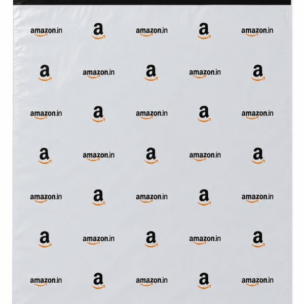SecureShip® Tamper‑Proof Amazon Courier Bag – 55 Microns, White‑Black (Large E-commerce Courier Cover, 14X18 inches)