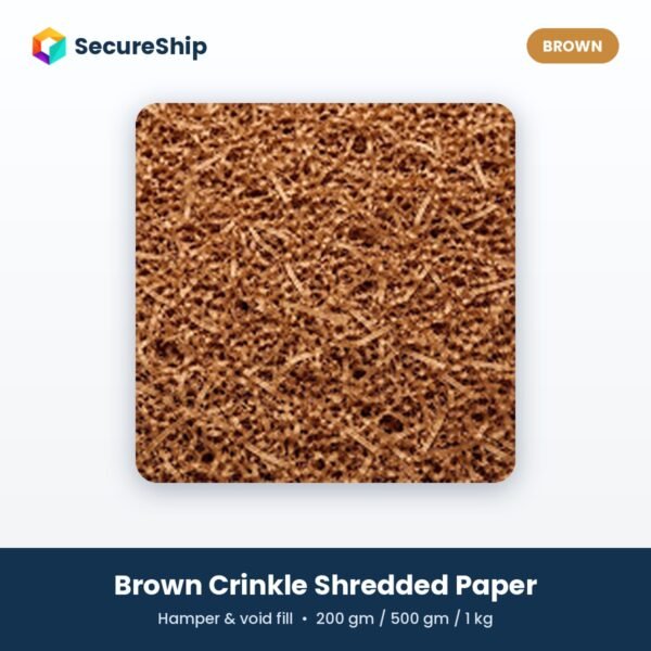 SecureShip brown crinkle shredded paper