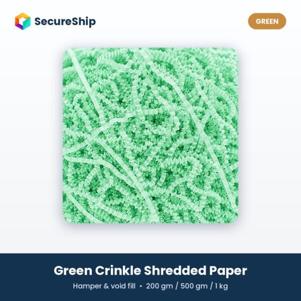 SecureShip green crinkle shredded paper