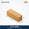 3 ply brown corrugated box, 12 x 4 x 4 inches (L x W x H)