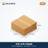 3 ply brown corrugated box, 4.5 x 4.5 x 2 inches (L x W x H)