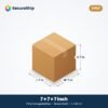 3 ply brown corrugated box, 7 x 7 x 7 inches (L x W x H)