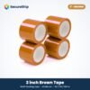 SecureShip 3 inch brown BOPP packing tape, 42 micron
