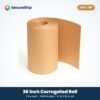 2 ply brown kraft corrugated packaging roll, 36 inch width