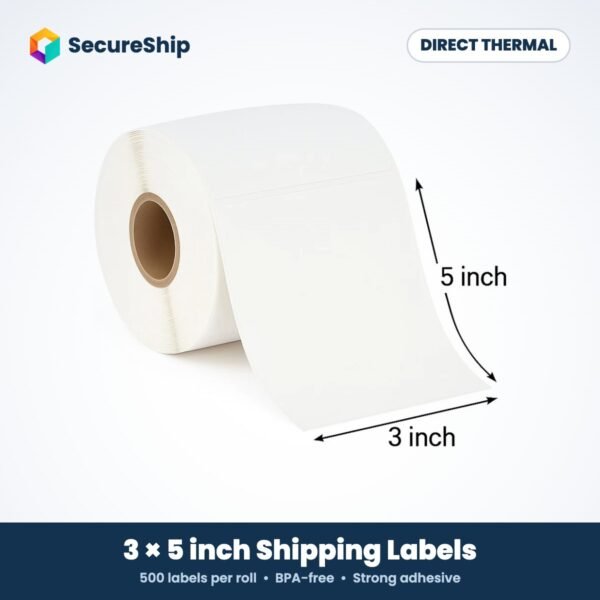 SecureShip Direct Thermal Label 3x5 inch