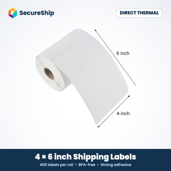 SecureShip Direct Thermal Label 4x6 inch