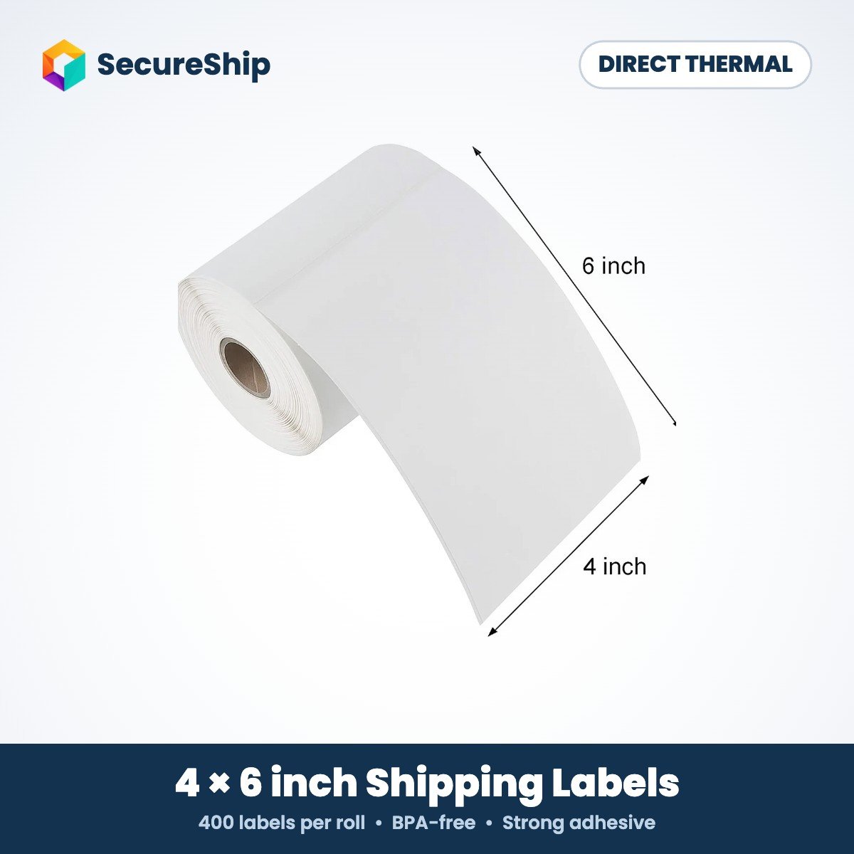 SecureShip Direct Thermal Label 4x6 inch