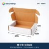 3 ply white corrugated flap mailer box, 10 x 5 x 4 inches